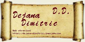 Dejana Dimitrić vizit kartica